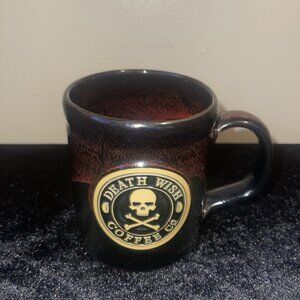 Death Wish Coffee Artisan Ceramic Mug With Unique Rust Glaze Finish
